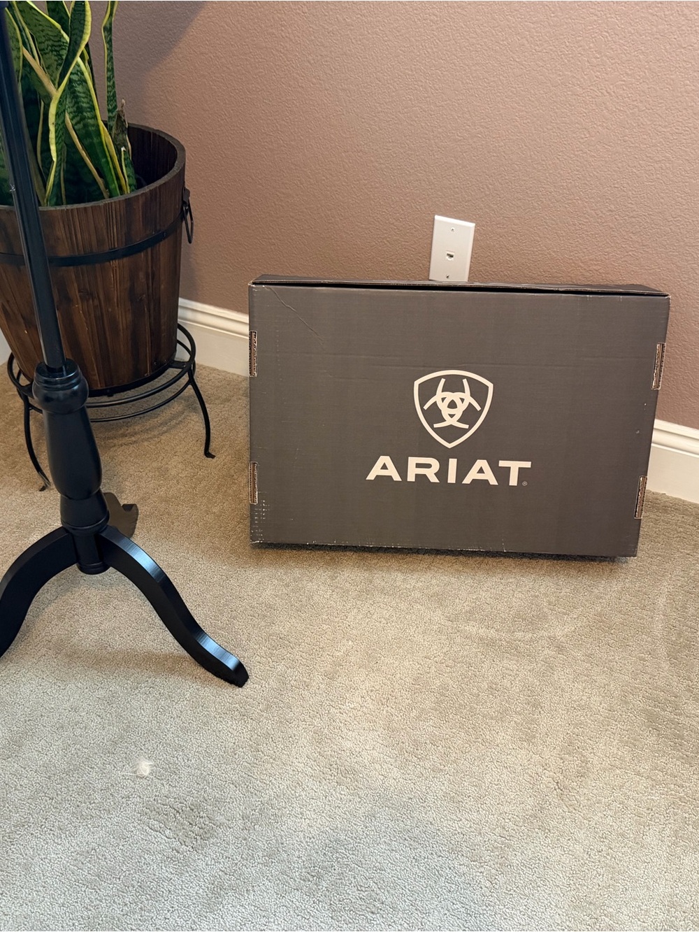 Ariat Chocolate Brown Suede Western Knee-High Heeled Boots - Picture 4 of 5